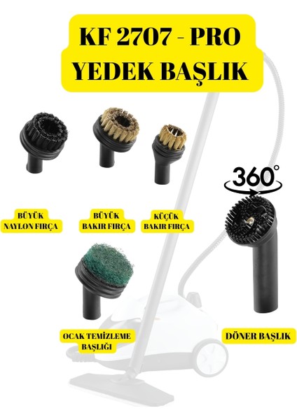 KF2707 - Pro Buharlı Temizlik Makinesi Yedek Başlık