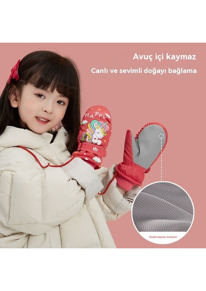Kış Açık Rüzgar Geçirmez Artı Kadife Kalınlaşmış Çocuklar Kayak Eldivenleri (Yurt Dışından) modelleri