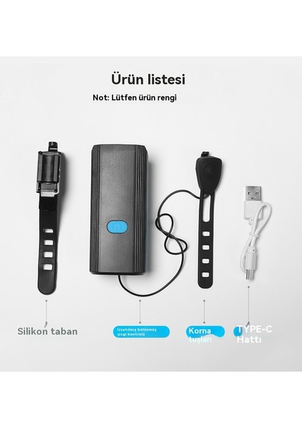 Bisiklet Üçü Bir Arada Korna Lambası Type-Gece Sürme Xpe Parlak Işık (Yurt Dışından) fiyatları