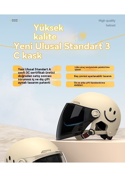 3c Sertifikalı Beş Yıldızlı Güvenlik Kaskı Çift Lensli Tasarım Yeni Ulusal Standart A Sınıfı Dört Mevsim Kask-Erkekler ve Kadınlar Için Aynı Stil (Yurt Dışından) modelleri
