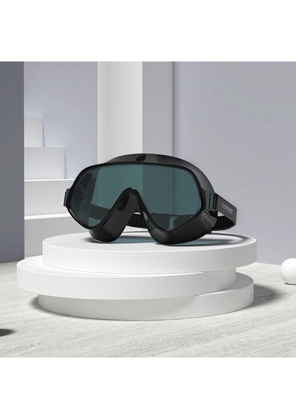 Açık Siyah Stil Su Gözlükleri Profesyonel Yüzme Gözlükleri Yetişkin Su Geçirmez Yüzmek Uv Anti Sis Ayarlanabilir Gözlükler Oculos Espelhado Havuz Gözlükleri (Yurt Dışından)