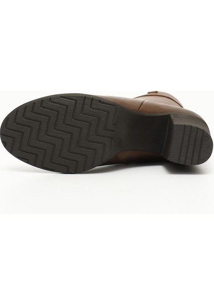 Gön Hakiki Deri Yuvarlak Burun Kauçuk Taban Topuklu Fermuarlı Kadın Günlük Bot 48457 indirimleri