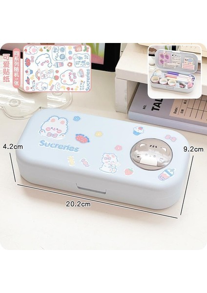 Kırtasiye Kutusu Ilköğretim Öğrencileri Büyük Kapasiteli Çift Katmanlı Kalem Kutusu Kırtasiye Saklama Kutusu (Yurt Dışından)