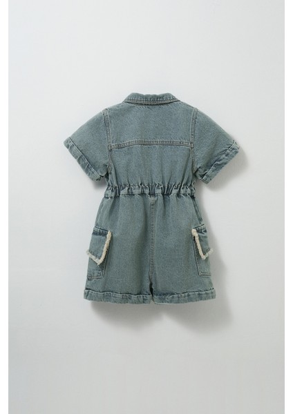 Biliss Mavi Denim Kısa Tulum modelleri