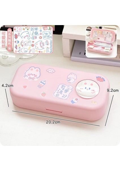 Kırtasiye Kutusu Ilköğretim Öğrencileri Büyük Kapasiteli Çift Katmanlı Kalem Kutusu Kırtasiye Saklama Kutusu (Yurt Dışından)