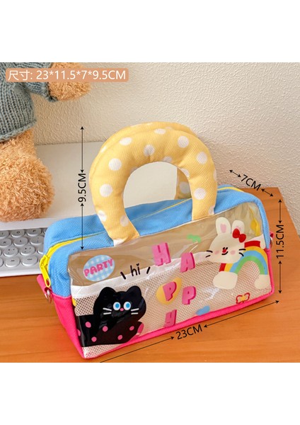 Öğrenci Sevimli Kalem Çantası El Çok Fonksiyonlu Kozmetik Çantası Düzenleyici (Yurt Dışından)