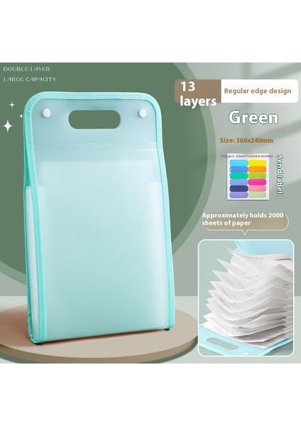 Çok Katmanlı Öğrenci Ekleri Test Kağıdı Düzenleyici Ilahi Olarak Sıralanmış Test Kağıdı Tutucu Saklama Çantası (Yurt Dışından)