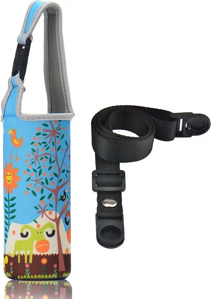 Moda Baskı Su Şişesi Çanta Strap Kadın Erkekler Taşınabilir Spor Su Şişesi Kapak Çantası Kılıf Koruma Şişeleri Taşıyıcı Açık Renk: 13 (Yurt Dışından)