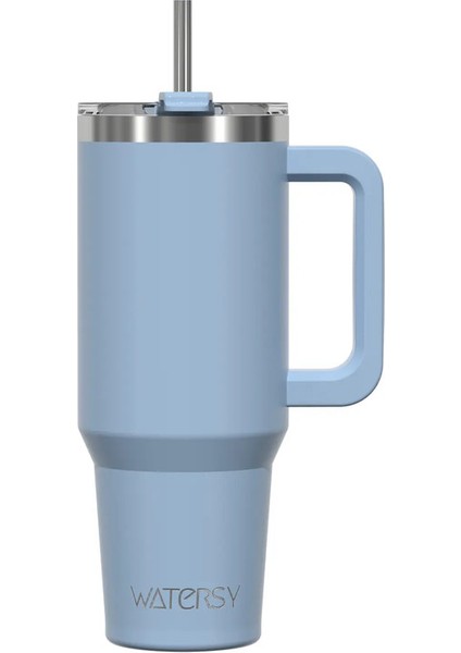 30 Oz 40 Oz Kollu ve Kapaklı Paslanmaz Çelik Termal Çift Çift 304 Vakum Şişe Ofis ve Ev Yalıtılmış Kapasite: 801-900ML/RENK: Koyu Mavi (Yurt Dışından)