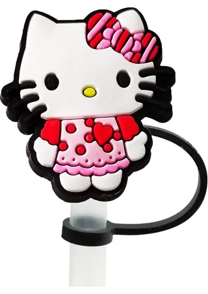 1-12PCS Miniso Hello Kitty Saman Kapak KAPAĞI10MM Içecek Saman Tapası Yeniden Kullanılabilir Sıçrama Kanıtı Içme Fit Kupası Saman Kapağı Takılar Kolaylor: 1PCS-10MM (Yurt Dışından)