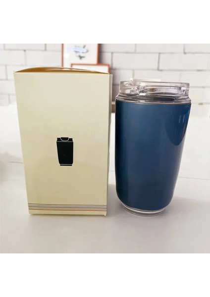 Tumbler Termos Kupa Sütek Beyaz Kahve Kupa Araç Termos Su Şişesi Seyahat Paslanmaz Çelik Vakum Şişesi Içme Sürahi Kapasitesi: 240ML/RENK: Koyu Gri (Yurt Dışından)