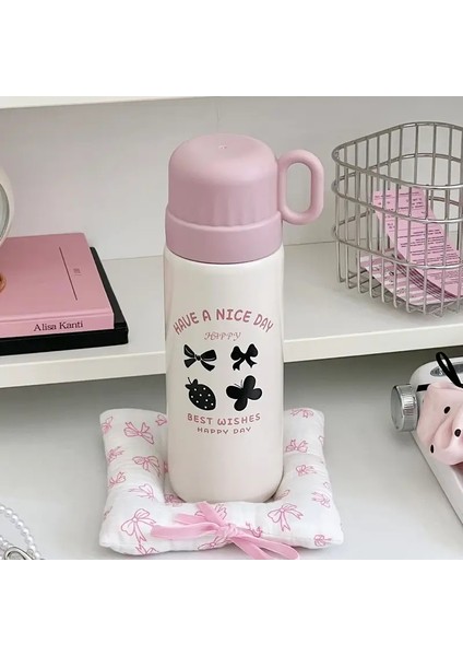 500ML Moda Karikatür Paslanmaz Çelik 316 Vakum Şişesi Saman Taşınabilir Kız Öğrenci Termos Kupa Tumklercapaity: 500ML/RENK: Stil 7 (Yurt Dışından)