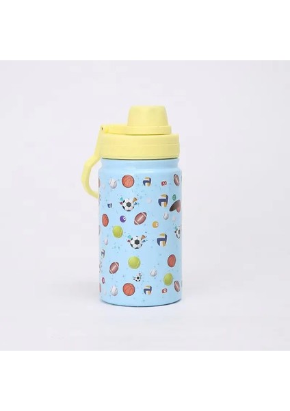 400ML Çocuk Termos Su Şişesi Çocuk Termos Kupa Bebek Ördek Faturalandırılmış Saman 316 Paslanmaz Çelik Vakum Şişeler Tumbler Termo Cupcapacity: 400ML/RENK: Mavi-P (Yurt Dışından)