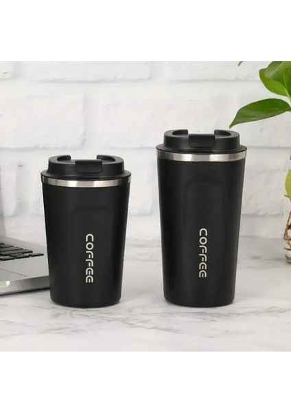 Kahve Tumbler Çift Duvar Paslanmaz Çelik Yalıtımlı Sıcak Soğuk Içecekler Için Şık Tasarım Taşınabilir Açık Mekan Kupa: 401-500ML/RENK: Beyaz (Yurt Dışından)