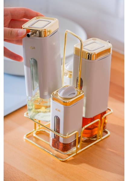 Mabel 5 Parça Cam Yağlık Sirkelik ve Baharat Takımı fırsatları