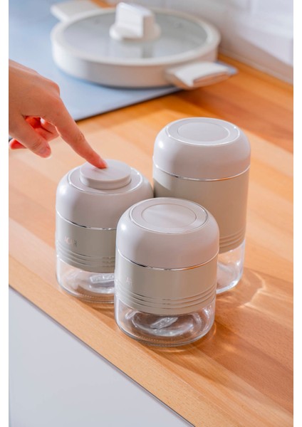 Orion 3'lü Vakum Kapaklı Baharatlık Kavanoz Seti modelleri