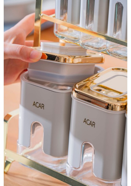 Mabel 8 Li Metal Standlı Cam Baharatlık Takımı fırsatları