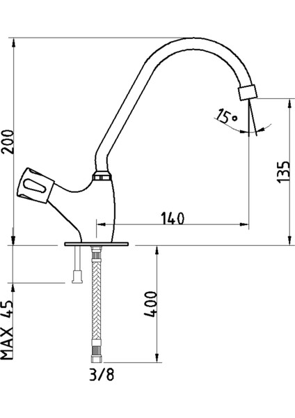 Daisy Evye Musluğu Borulu fiyatları