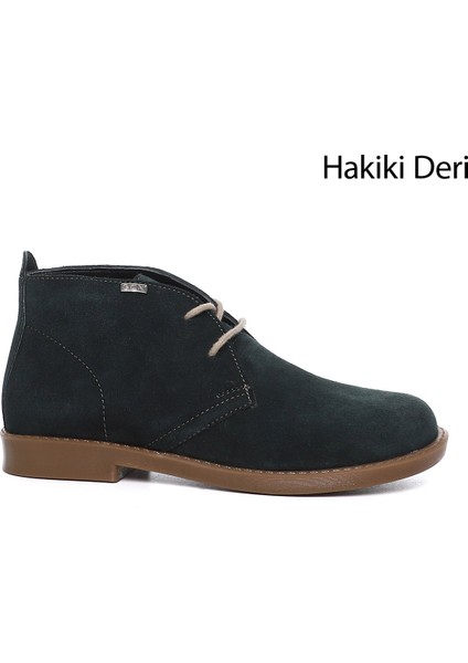 Kadın Petrol Kauçuk Taban Hakiki Deri Bot