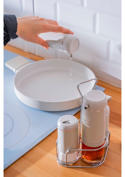 Orion 5 Parça Cam Yağlık Sirkelik ve Baharat Takımı