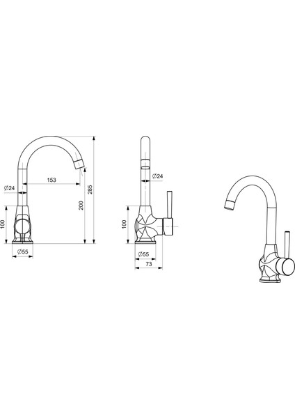 Camelia Eviye Bataryası Kısa Dik Boru fiyatları