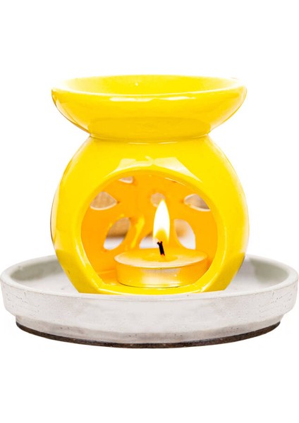 Seramik Buhurdanlik (Sarı)