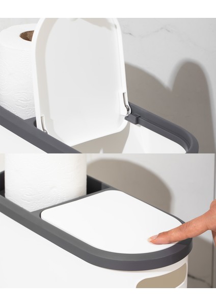 M-325 Çöp Kutusu Banyo Mutfak Çöp Kovası Kapaklı Banyo Çöp Kovası 10LT fiyatları