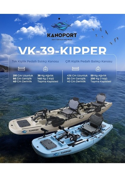 Vk-39 Kipper Tek Kişilik Balıkçı Kanosu