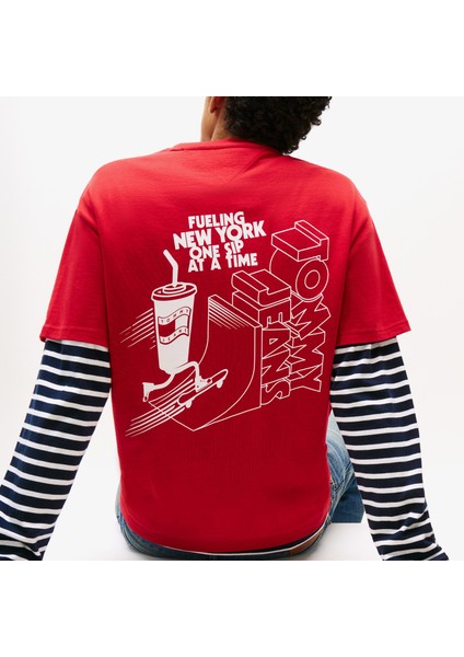 Back Logo Erkek Kırmızı T-Shirt.xle fırsatları