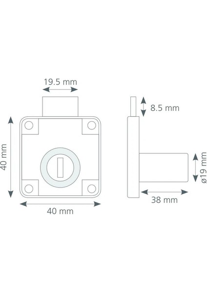 Master Kare Uzun Çekmece Kilidi modelleri