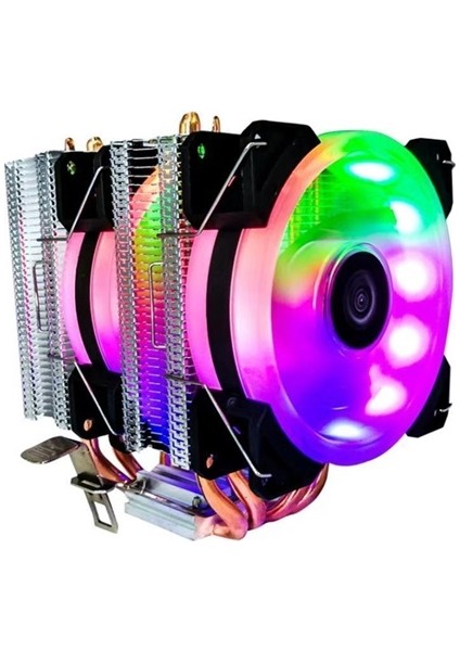 GAB-RCF251 2 Rgb Fanlı Kule Tipi Cpu Fanı 2X12