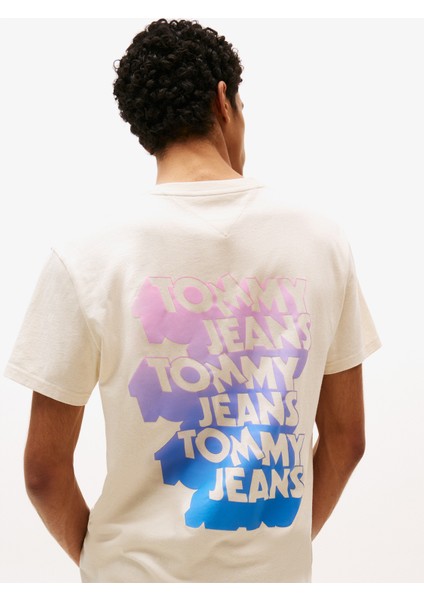 Back Logo Erkek Bej T-Shirt.ach fırsatları