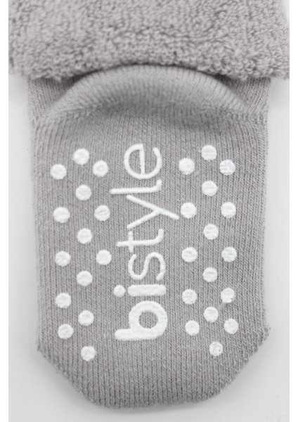 Bistyle 2'li Çemberli Kaymaz Havlu Soket Çorap 10503 Indigo Gri indirimleri