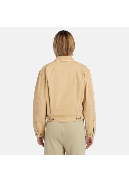 Strafford Yıkanmış Kanvas Kadın Bej Ceket.- modelleri