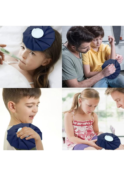 İki Adet Buz Torbası Soğuk Kompres Torbası Emniyetli Kapaklı Su Geçirmez Kumaş Büyük Boy