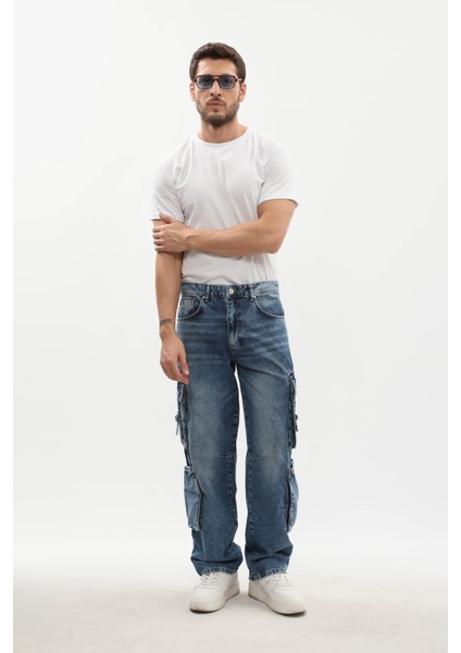 Erkek Kargo Cepli Jean Pantolon modelleri