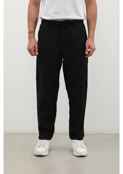 Erkek Beli Lastikli Baggy Pantolon