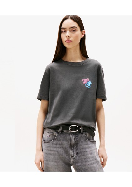 Relaxed Neon Kadın Gri T-Shirt.0gj fiyatları