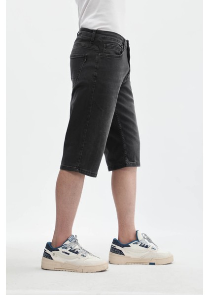 Erkek Esnek Likralı Jean Şort modelleri