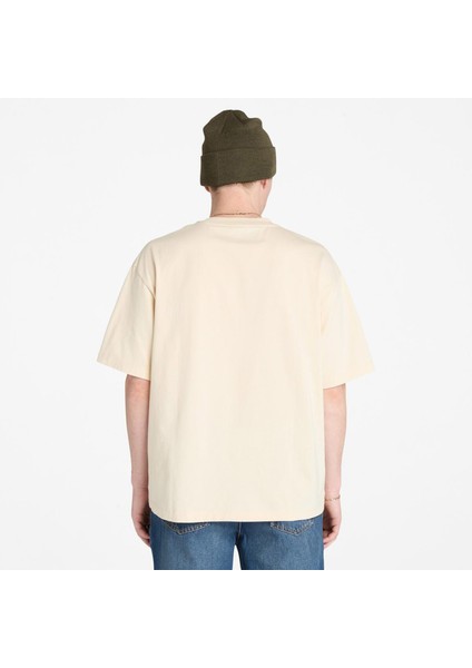 Hampthomn Tonal Stack Logo Erkek Bej T-Shirt.- modelleri