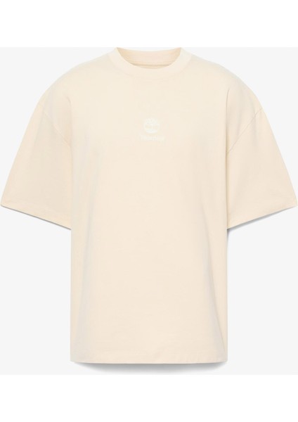 Hampthomn Tonal Stack Logo Erkek Bej T-Shirt.- fırsatları