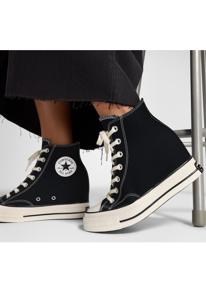 Chuck 70 Wedge Unisex Siyah Platform SNEAKER.001 modelleri
