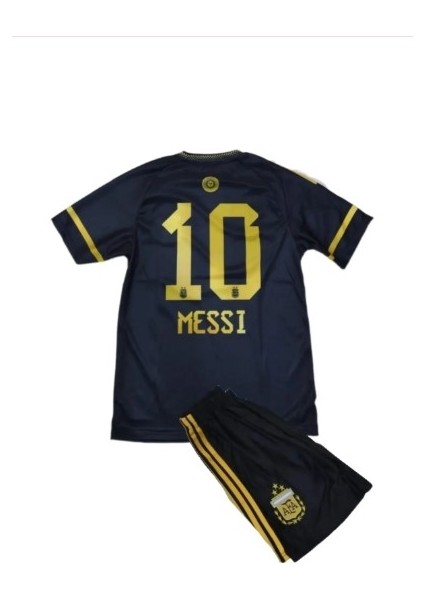 Özel Tasarım Çocuk Dünya Kupası Messi Arjantin Milli Takım Halı Saha Forması Tişört