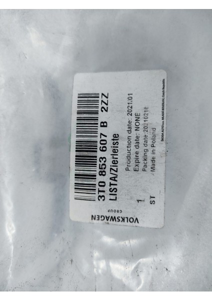 Orjinal Skoda Tampon Ön Izgara Çıtası Kromaj 3T0853607B Süperb 2012-2015 indirimleri