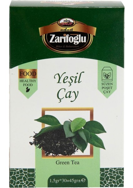 Yeşil Çay Otu Bitkisi Şifalı Bitkiler 30 Paket Poşet Çay