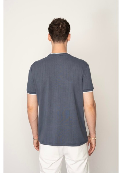 Antrasit Regular Fit Bisiklet Yaka Erkek T-Shirt E1015 indirimleri