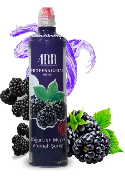 Rr Böğürtlen Aromalı Kahve & Tropikal Içecek & Kokteyl Şurubu 750 ml