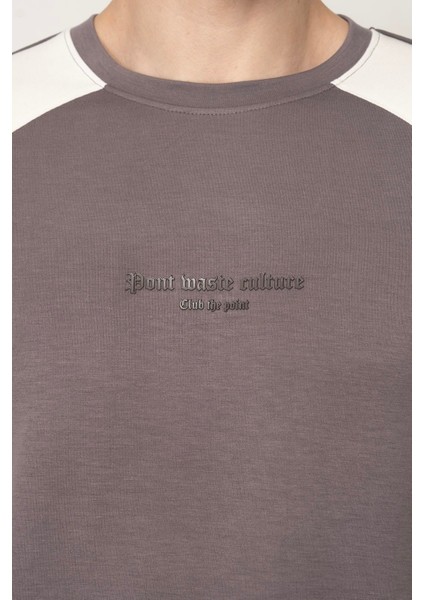 Kül Regular Fit Bisiklet Yaka Çift Renkli Erkek T-Shirt E1010 modelleri