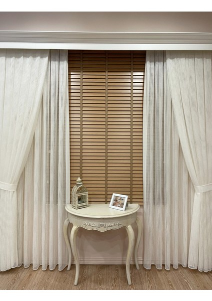 Meşe Rengi %100 Orijinal Ahşap Jaluzi Perde 50 mm Ofis Modern ve Tüm Mekanlar Için fiyatları