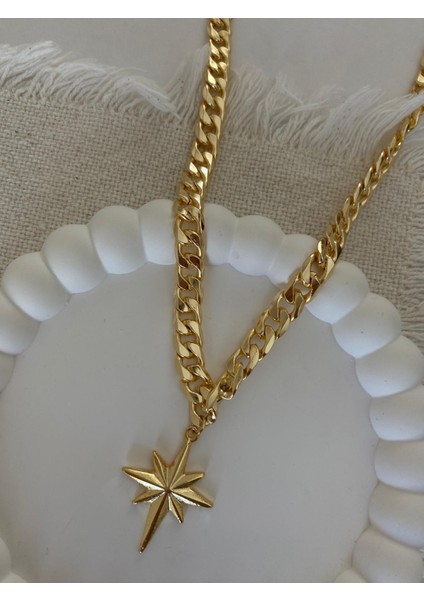 Gurmet Kutup Yıldızı Model Gold Renkli Kolye indirimleri